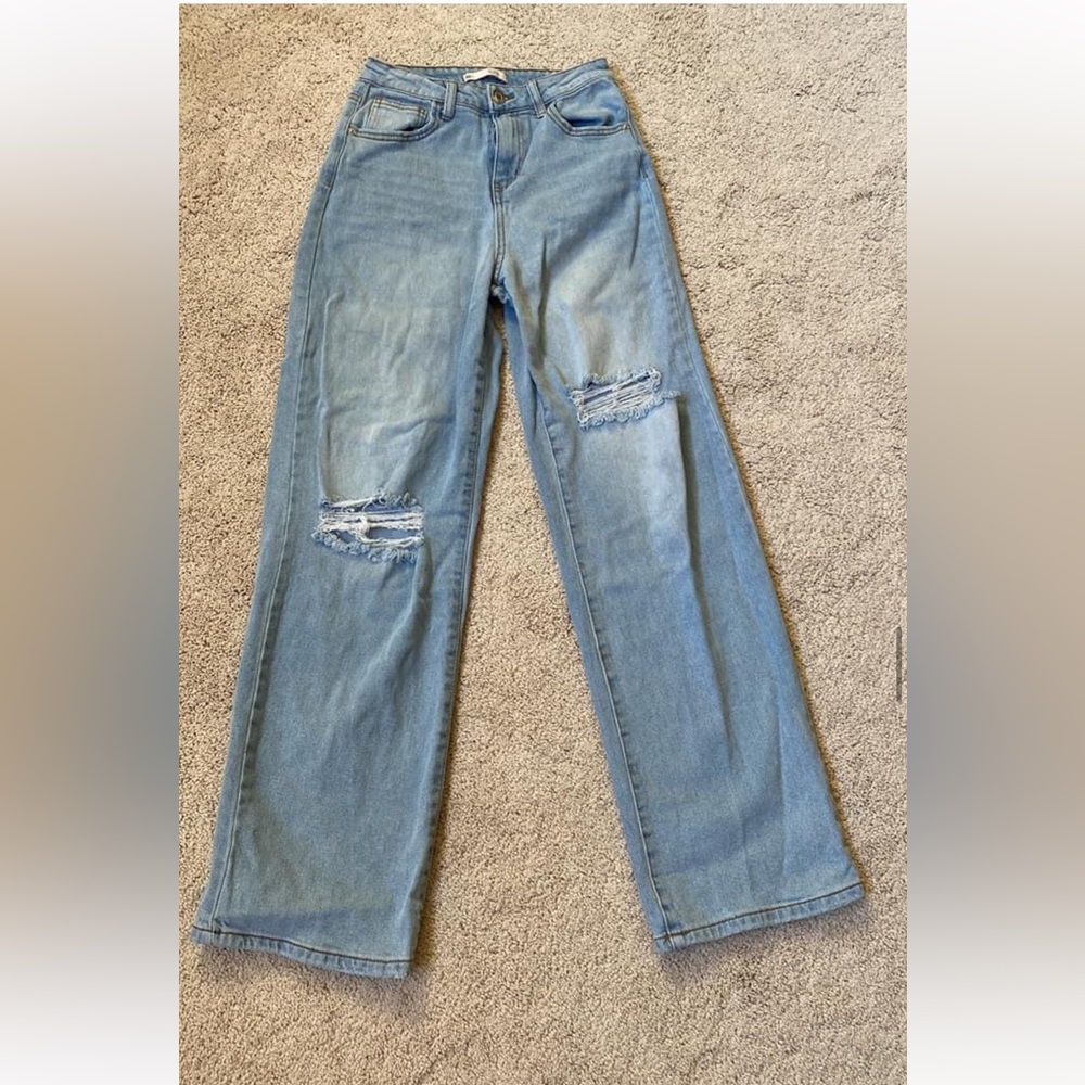 Wide leg juniors jeans
